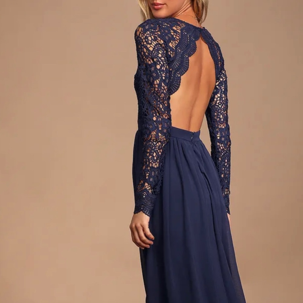 Long Sleeve Lace Maxi Dress